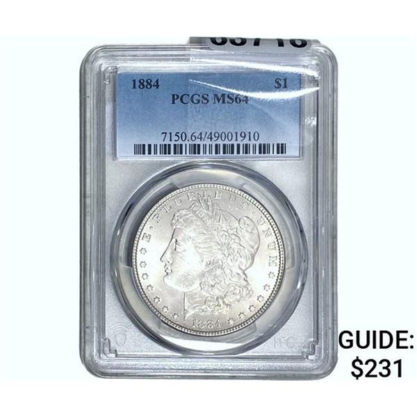 1884 Morgan Silver Dollar PCGS MS64