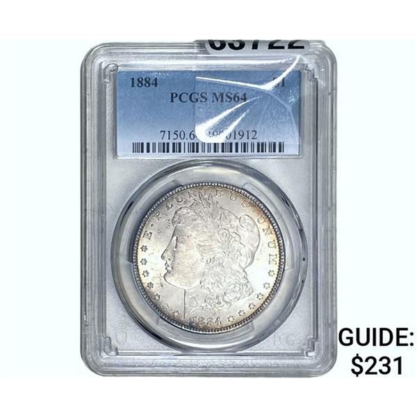 1884 Morgan Silver Dollar PCGS MS64