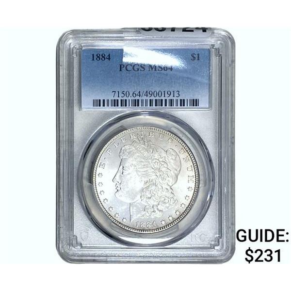 1884 Morgan Silver Dollar PCGS MS64