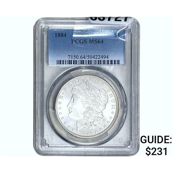 1884 Morgan Silver Dollar PCGS MS64