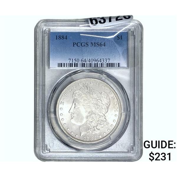 1884 Morgan Silver Dollar PCGS MS64