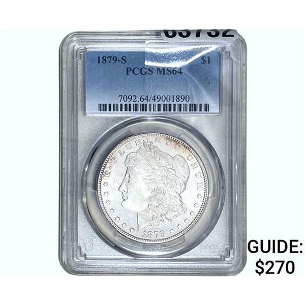 1879-S Morgan Silver Dollar PCGS MS64