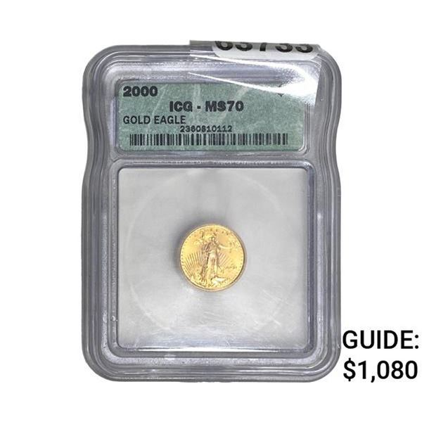 2000 $5 Gold Eagle ICG MS70