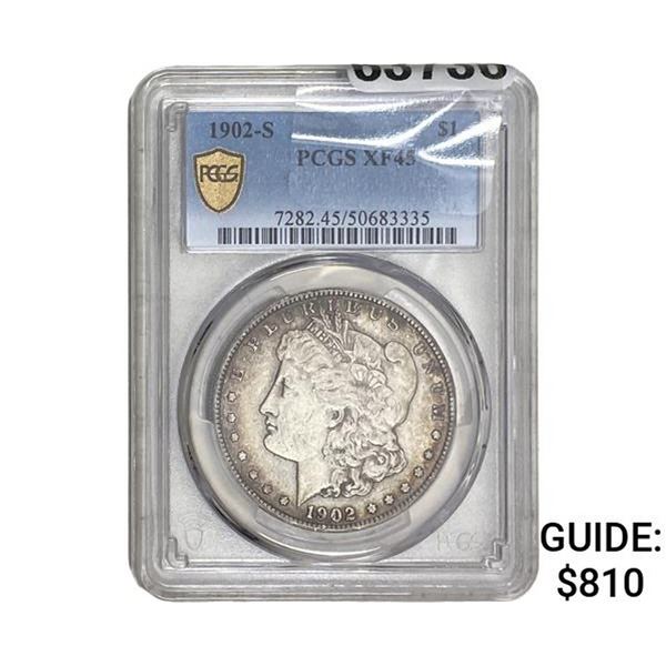 1902-S Morgan Silver Dollar PCGS XF45