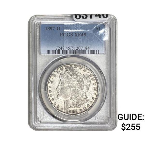 1897-O Morgan Silver Dollar PCGS XF45