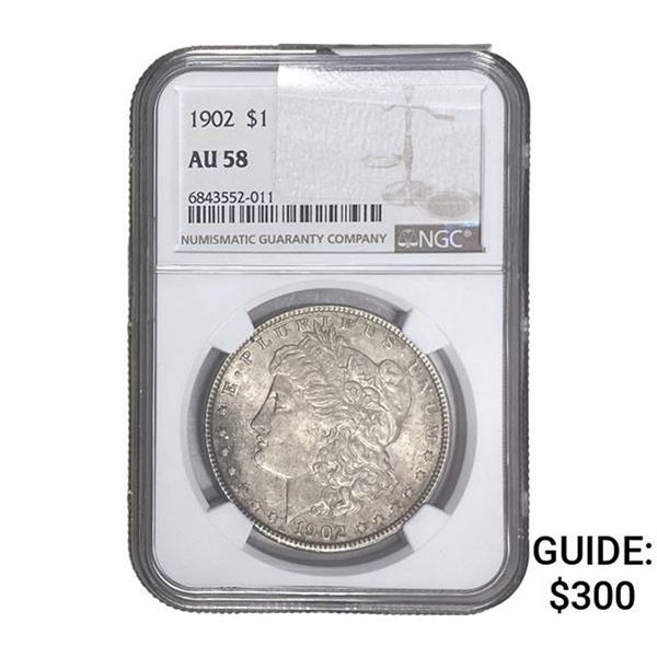 1902 Morgan Silver Dollar NGC AU58
