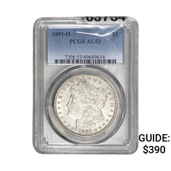 1891-O Morgan Silver Dollar PCGS AU53