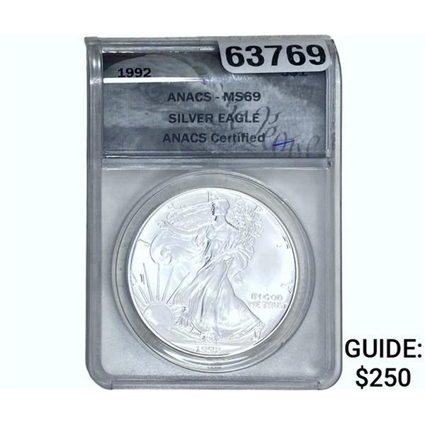 1922 $1 Silver Eagle ANACS MS69