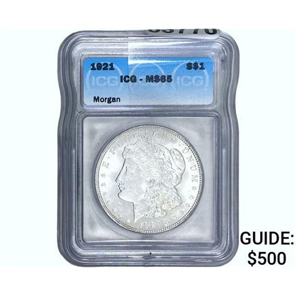 1921 Morgan Silver Dollar ICG MS65