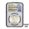 Image 1 : 1922 Silver Peace Dollar NGC BRILLIANT UNC