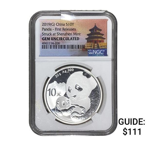 2019-G China $10Y Panda NGC GEM UNC