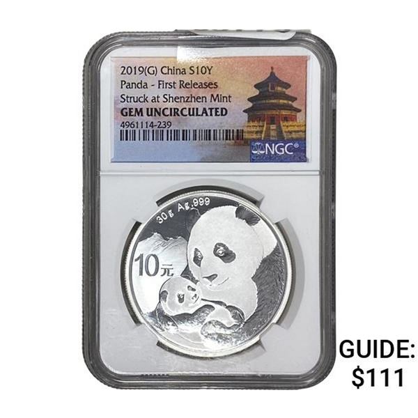 2019-G China $10Y Panda NGC GEM UNC