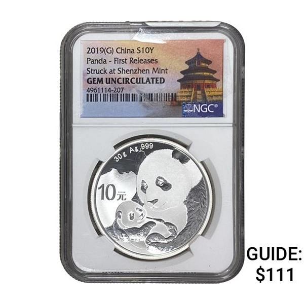 2019-G China $10Y Panda NGC GEM UNC