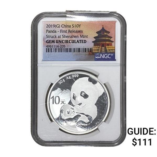 2019-G China $10Y Panda NGC GEM UNC
