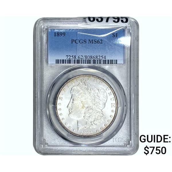 1899 Morgan Silver Dollar PCGS MS62