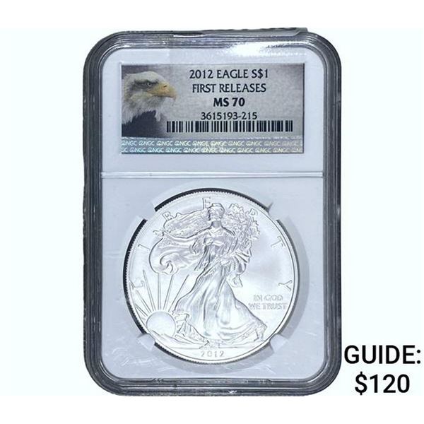 2012 $1 Silver Eagle NGC MS70