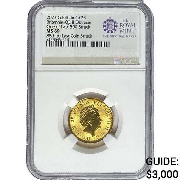 2023 Britain Â£50 Gold .5oz Britannia NGC MS69