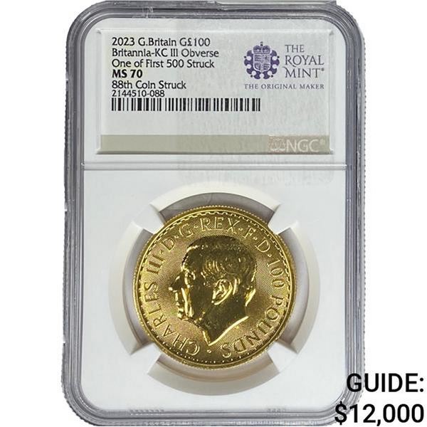 2023 Britain Â£100 Gold 1oz Britannia NGC MS69