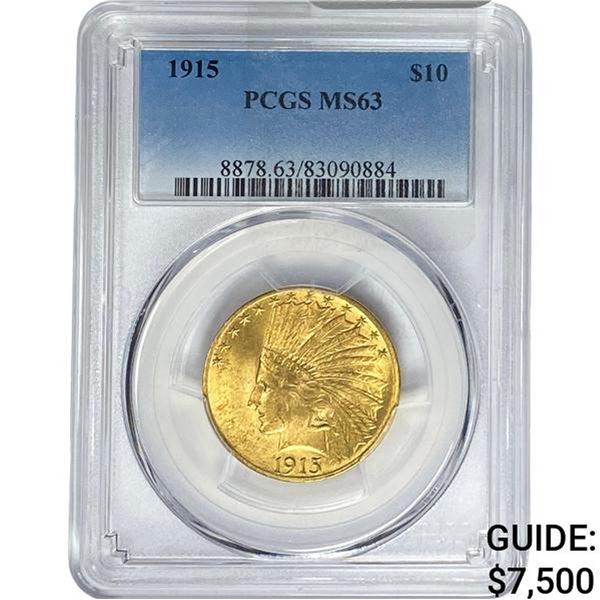 1915 $10 Gold Eagle PCGS MS63