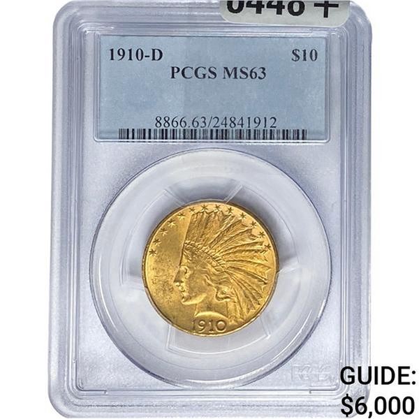 1910-D $10 Gold Eagle PCGS MS63