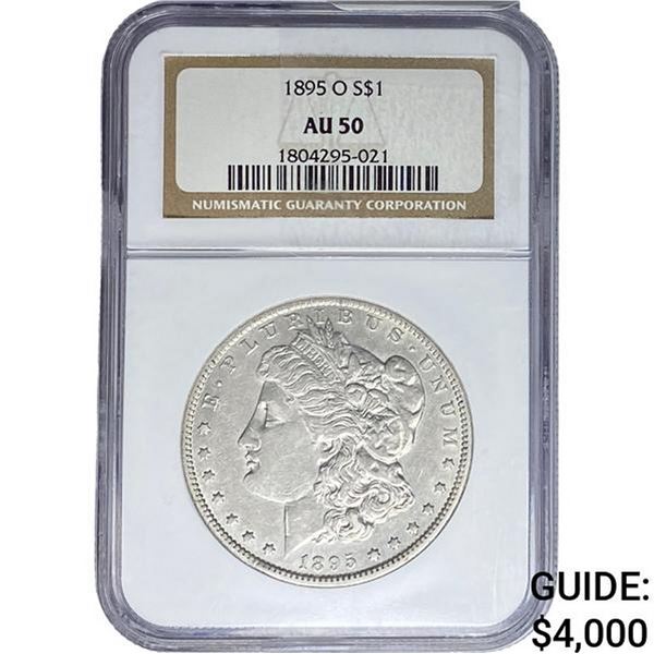 1895-O Morgan Silver Dollar NGC AU50