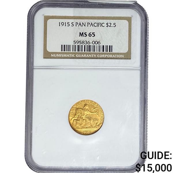 1915-S Pan-Pac $2.50 Gold Quarter Eagle NGC MS65