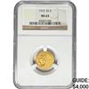 Image 1 : 1910 $2.50 Gold Quarter Eagle NGC MS63