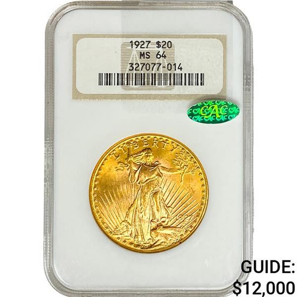 1927 $20 Gold Double Eagle NGC MS64