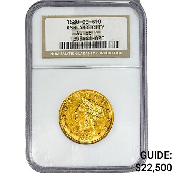 1880-CC $10 Gold Eagle NGC AU55
