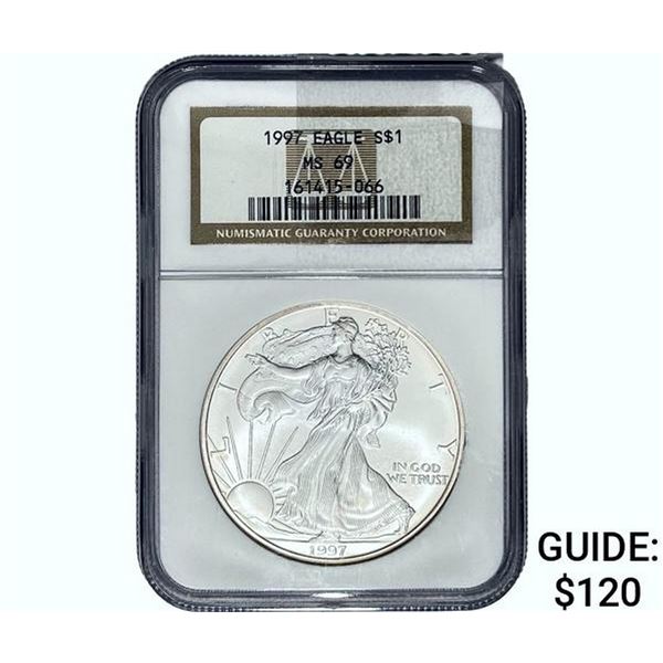 1997 Silver Eagle NGC MS69