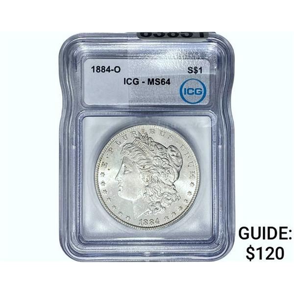1884-O Morgan Silver Dollar ICG MS64