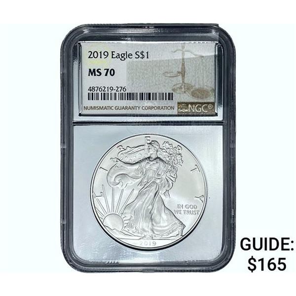 2019 Silver Eagle NGC MS70