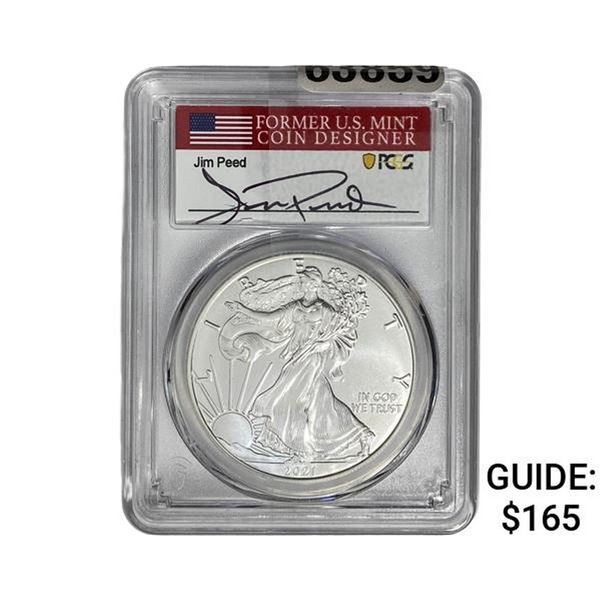 2021-W Silver Eagle PCGS MS70 Jim Peed Type 1