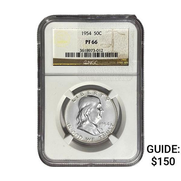 1954 Franklin Half Dollar NGC PF66