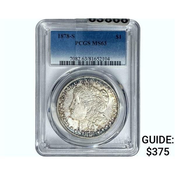 1878-S Morgan Silver Dollar PCGS MS63