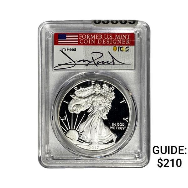 2017-W Silver Eagle PCGS PR70  Jim Peed DCAM