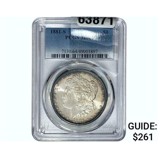 1881-S Morgan Silver Dollar PCGS MS64