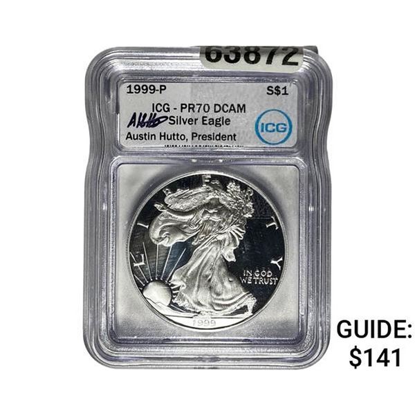 1999-P Silver Eagle ICG PR70 Austin Hutto DCAM