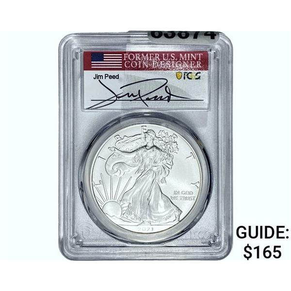 2021-W Silver Eagle PCGS MS70 First Day of Issue