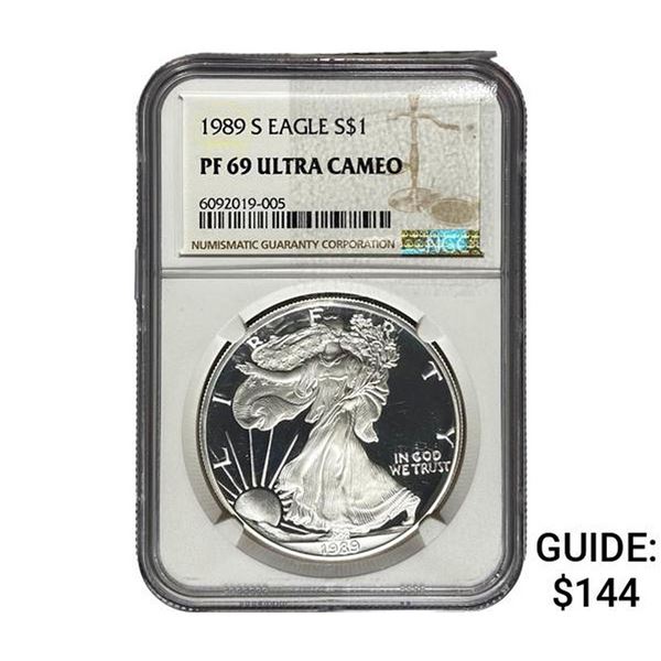 1989-S Silver Eagle NGC PF69 Ultra Cameo