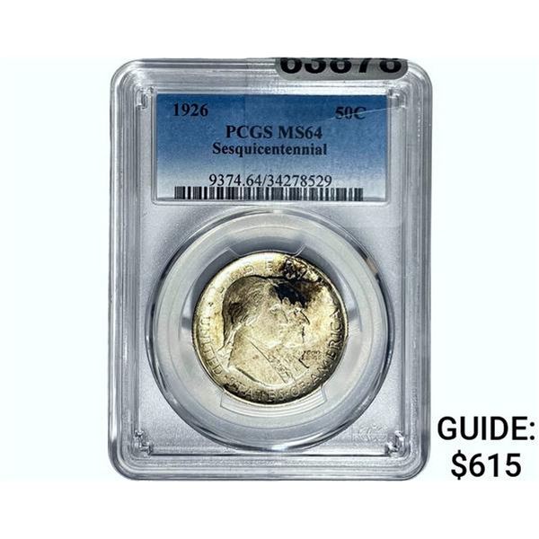 1926 Sesquincentennial Half Dollar PCGS MS64