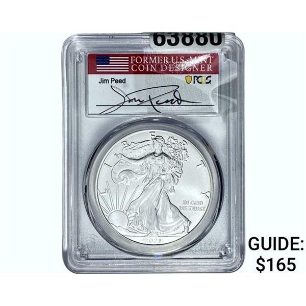 2021-W Silver Eagle PCGS MS70 TY 1 First Day of Issue