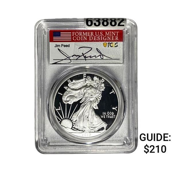 2017-W Silver Eagle PCGS PR70 Jim Peed DCAM