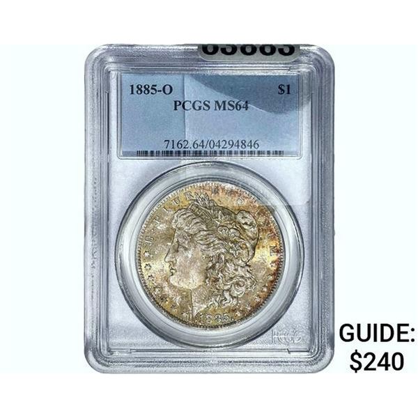 1885-O Morgan Silver Dollar PCGS MS64