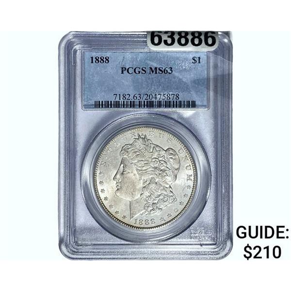 1888 Morgan Silver Dollar PCGS MS63