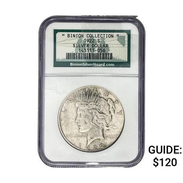 1922-S Silver Peace Dollar NGC Brilliant Uncirculated
