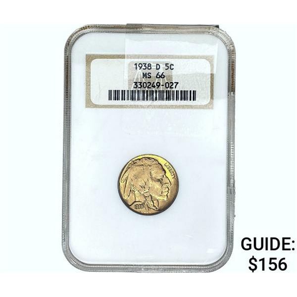 1938-D Buffalo Nickel NGC MS66