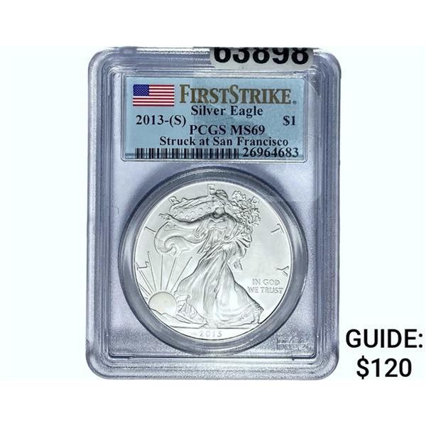 2013-S Silver Eagle PCGS MS69