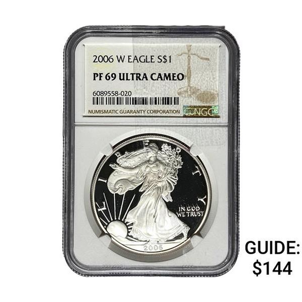 2006-W Silver Eagle NGC PF69 Ultra Cameo