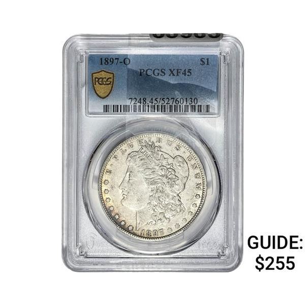 1897-O Morgan Silver Dollar PCGS XF45